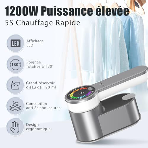 Mini Fer à Vapeur Portable 2-en-1 – Dites adieu aux plis, bonjour à l’élégance ✨